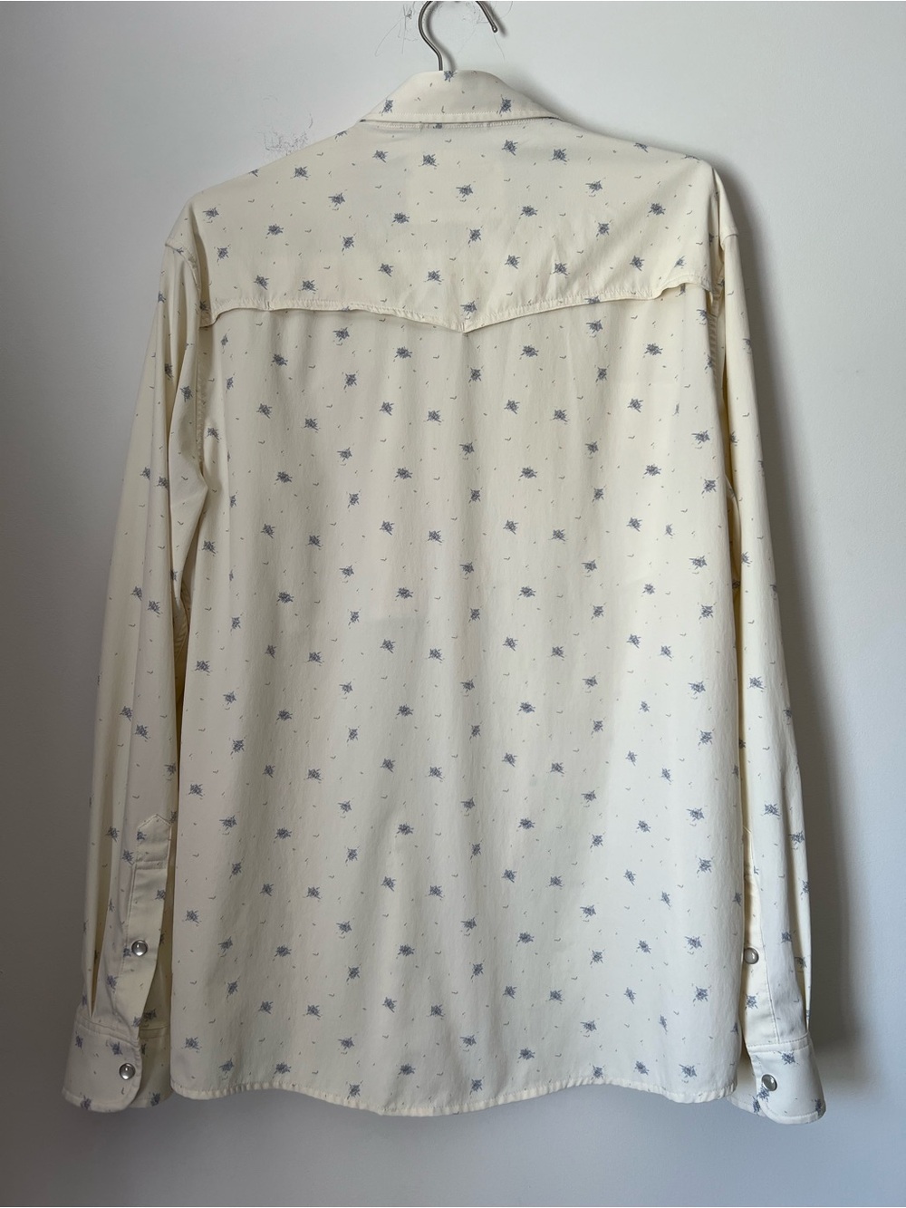 Poncho Estacado Classic Western Shirt Cream Outdoors UPF 50+ Large - Picture 8 of 12